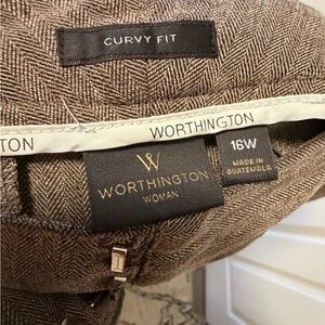 Worthington Brown Curvy Fit Pant